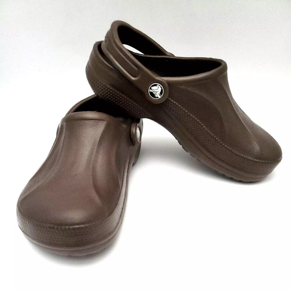 Crocs Cocoa Brown Sturdy Closed Toe Clogs Women's Size 6 Men's Size 4